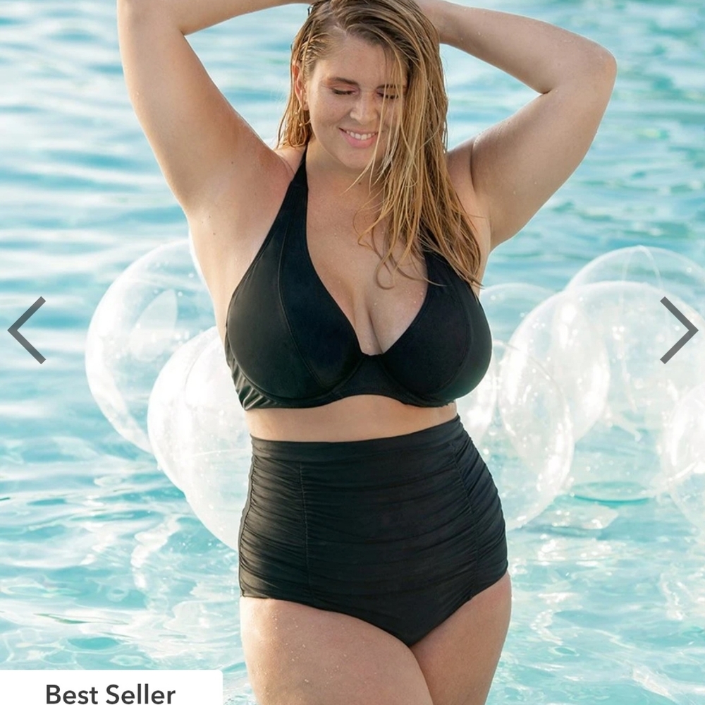 Plus Size Tummy Control Bikini Bottom